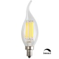 6-Pack 6W Dimmable LED Filament Candle Light Bulb,Daylight White 4000K,600LM,E12 Candelabra Base Lamp C35 Bent Tip,60W Incandescent Replacement