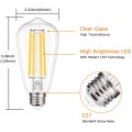 E27 LED Filament Bulbs 15W, 400LM, Equivalent to 140W, ST64 ES Candle Bulb,Warm White 2700K, 330 Degree Beam Angle, Non Dimmable, Perfect Used for Indoor Decoration, 3 Pack [Energy Class A+]