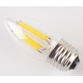 6W Dimmable LED Filament Candle Light Bulb,E26 Base Chandelier Lamp,3200K Soft White 700LM,C35 Shape Bullet Top,70W Equivalent,360° Beam Angle