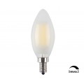 10-Pack LED E12 6W Dimmable Filament Candle Light Bulb,4000K Daylight (Neutral White) 600LM,E12 Candelabra Base Lamp C35 Bullet Top,Frosted Glass Cover,60W Equivalent