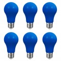 A19 Blue LED Bulbs, E26 Base Colored Holiday Lights, 9W(60W Equivalent), 580LM, Mood Lighting for Home Decoration, Bedroom, Bathroom