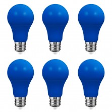 A19 Blue LED Bulbs, E26 Base Colored Holiday Lights, 9W(60W Equivalent), 580LM, Mood Lighting for Home Decoration, Bedroom, Bathroom