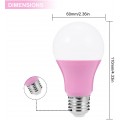 LED Pink Light Bulb, 45W Equivalent, Pink LED Chips, A19 Light Bulb with Medium Base