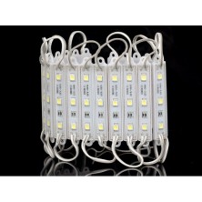 Omailight®20pcs 5050 SMD 3-LED Module White Waterproof Modules 12V Waterproof Construction with Back Self-Adhesive Tape Peel and Stick