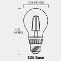 A19 LED Filament Bulb Nostalgic Edison Style 4W to Replace 40W Incandescent Bulb 360 Degree View Angle