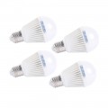 E27 LED Light Bulb Pack of 4 Super Bright Lamp 5w 350lm White Light Ac100-240v Color White
