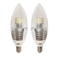 2-Pack led Daylight E12 Base 5w Incandescent Filament Vintage Edison Candle 6000k Corn LED Candelabra Bulb Lamp