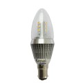 Dimmable B15 LED Candle Bulbs Bayonet Small Bayonet 7W Clear Cover 3850 - 4250k Daylight Color 360 Degree Lighting Bullet Top Chandelier Bulbs