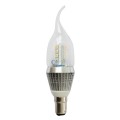 Flame TIp Dimmable B15 LED Candle Lights 6-Pack Small Bayonet 7W Clear Cover 360 Degree Lighting Chandelier Bulbs