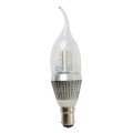 Flame TIp Dimmable B15 LED Candle Lights 6-Pack Small Bayonet 7W Clear Cover 360 Degree Lighting Chandelier Bulbs