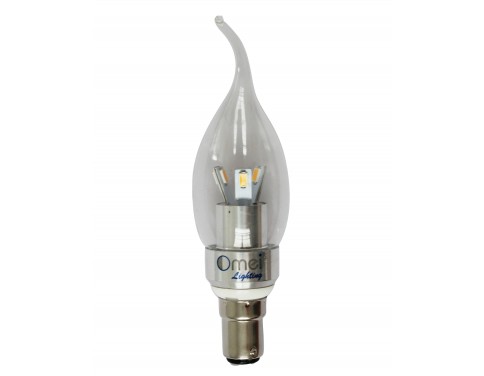 Flame Tip LED 40w b15 led candle lamp 3w 360 degree light chandelier bulbs