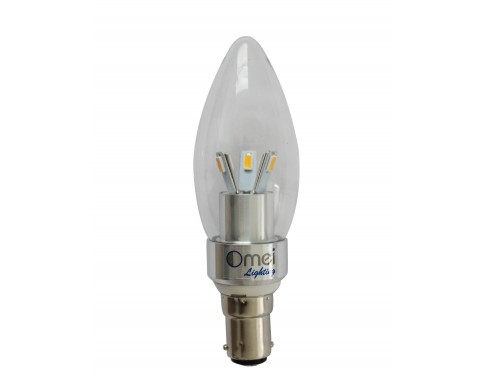 4-Pack LED 40w B15 LED Candle lamp Small Bayonet 3w 360 degree light chandelier Light bulbs