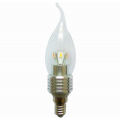 6-Pack LED Candle Bulb Dimmable 5 Watt E14 Base for Chandeliers Light Bulb Flame Bent Tip Warm white 3000k