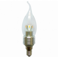 6-Pack LED Candle Bulb Dimmable 5 Watt E14 Base for Chandeliers Light Bulb Flame Bent Tip Cool white 5500-6000k