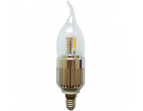 Flame Tip LED Candle Bulb Dimmable 7 Watt E14 Base for Chandeliers Light Bulb Warm White 3000k