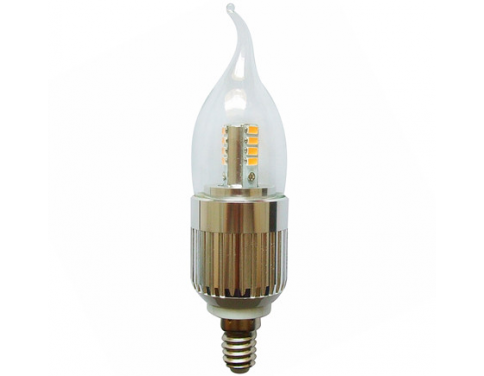 Flame Tip 6-Pack LED Candle Bulb Dimmable 7 Watt E14 Base for Chandeliers Light Bulb Warm White 3000k