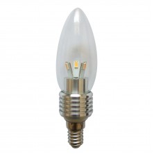 LED Candle Bulb Dimmable 5 Watt E14 Base for Chandeliers Light Bulb Bullet Top Cool white 5850-6000k