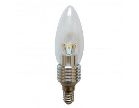 LED Candle Bulb Dimmable 5 Watt E14 Base for Chandeliers Light Bulb Bullet Top Cool white 5850-6000k
