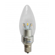 Dimmable E17 LED Candelabra Light Lamp 3w Warm White Bullet Top Chandelier light bulbs