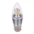 6-Pack 7w B22 LED Candle Bulb Bayonet 60w, Brightest LED Candle Bulb in Market, Warm White, B22 Bayonet Base