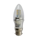 Dimmable Bayonet Cap 60w 6-Pack led B22 Base candle lights Clear Cover 360 Degree Lighting Chandelier bulb Bullet Top