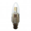 Dimmable LED 7W B22 Candle Bulbs Bayonet Candelabra Light Bulbs for Chandelier 6-Pack 3850 - 4250k Natural Daylight Bullet Top