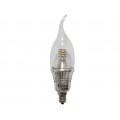 E12 LED Light Bulbs Dimmable Warm Daylight Cold White 60w LED Flame Bent Tip Candelabra Base Candle Bulbs