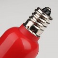E12 0.3W 1-LED 15LM Red Light Candle Lamp Bulb (2-Pack, 110-220V)