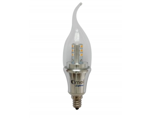 6-Pack LED Candelabra Bulb Non-Dimmable E12 6W 60W 60 Watt 3000k Warm White