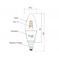 led candelabra bulb daylight Dimmable 6-Pack OmaiLighting E12 6w 60w 60 watts LED bulb Bullet Top