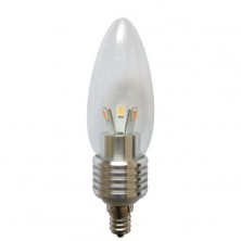 10X NEWEST LEDS Flame Tip LED Candelabra Bulb 110V 350 Lumens E12 Base 5W Cool white Dimmable Chandelier Light bulbs