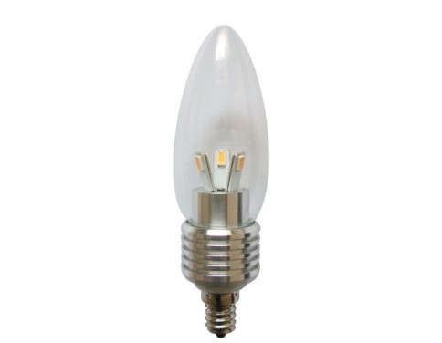 10X NEWEST LEDS Flame Tip LED Candelabra Bulb 110V 350 Lumens E12 Base 5W Cool white Dimmable Chandelier Light bulbs