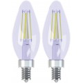 Lighting Reveal HD LED 3.2-watt (40-watt Replacement), 240-Lumen Blunt Tip Light Bulb with Candelabra Base, 2-Pack Warm White 3000k