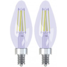 Lighting Reveal HD LED 3.2-watt (40-watt Replacement), 240-Lumen Blunt Tip Light Bulb with Candelabra Base, 2-Pack Warm White 3000k