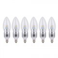 6-Pack Dimmable E12 LED Candelabra Bulbs 4.5w 280lm 35w incandescent replacement Warm White 3000k light for Chandeier