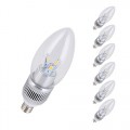 6-Pack Dimmable E12 LED Candelabra Bulbs 4.5w 280lm 35w incandescent replacement Warm White 3000k light for Chandeier