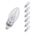 6-Pack Dimmable E12 LED Candelabra Bulbs 4.5w 280lm 35w incandescent replacement Natural Daylight White 4000k light for Chandeier