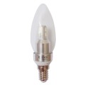6-Pack Dimmable LED Candelabra Base Light Bulbs E12 3W Replaces 40w 3850 - 4250k Natural Daylight Blunt Tip