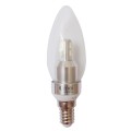 6-Pack Dimmable LED Candelabra Base Light Bulbs E14 3W Replaces 40w 3850 - 4250k Natural Daylight Blunt Tip