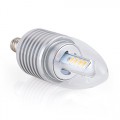 LED Candelabra Bulb 1-Pack,7W, e12 ac110v dimmable warm Wite 2850K Silver LED Candelabra bulb,e12 bullet top small size led bulb, 60w E12 Candelabra bulbs Replacement