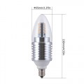 LED Candelabra Bulb 1-Pack,7W, e12 ac110v dimmable warm Wite 2850K Silver LED Candelabra bulb,e12 bullet top small size led bulb, 60w E12 Candelabra bulbs Replacement