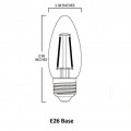 LED Dimmable Candelabra Bulbs Soft White (2700K) 4W to Replace Incandescent Bulbs 40W, E26 Base, Pack of 6