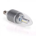 6-Pack E12 Dimmable 60W Equivalent - 7W LED 700 Lumens Round-top Clear Silver Base Candelabra Bulb