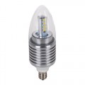 6-Pack E12 Dimmable 60W Equivalent - 7W LED 700 Lumens Round-top Clear Silver Base Candelabra Bulb