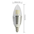 6-Pack LED Candelabra Base(E-12 ) Bulb 7W Cool White LED Candle Bulbs 60 Watt Incandescent Bulb Equinalent, 550 Lumens LED Lights Non-dimmable Chandelier Lamp