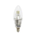 4-Pack 60 Watt Equivalent Dimmable B12 Decorative Candle LED Light Bulb With Daylight Glow Effect, Candleabra Base