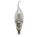 Dimmable OmaiLighting E12 6w LED E12 Candelabra Base Candle Bulb Light Bulbs 60w 60 watt Lamps Bent Flame Tip Bulb With Free Shipping