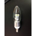 E12 5 watt Torpedo LED Chandelier/3000K/D 5-watt Dimmable LED Chandelier Bulb, Candelabra Base, Clear