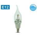 6-Pack LED Candelabra Bulb Daylight Dimmable E12 6W 60W 60 Watt 3850 - 4250k Natural Daylight Bent Tip