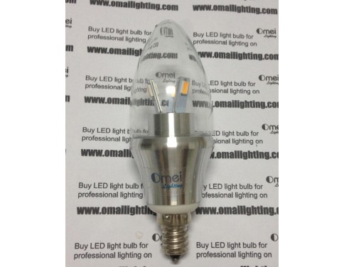 40w LED candelabra bulbs E12 Base 3w Dimmable 40w 40 watt LED Chandelier Lamp Bullet Top Lighting
